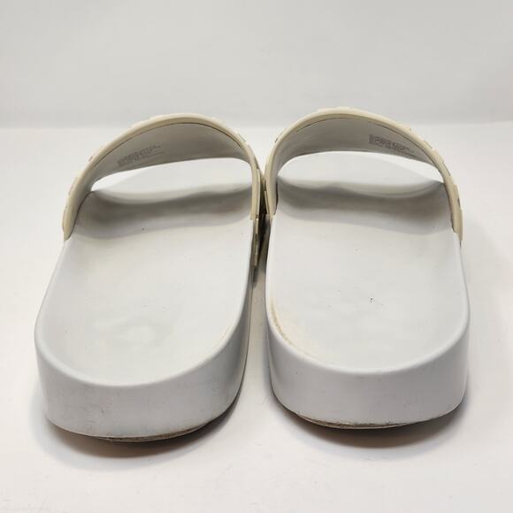 Tory Sport White Cream Embossed Logo Slide Women Size 9M Tory Burch Casual Shoe - Picture 6 of 8